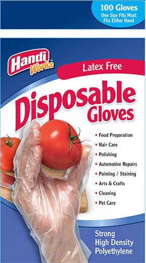 Handi-Works™ 100 count Disposable Polyethylene "Latex Free"