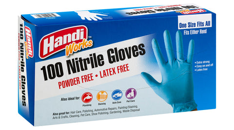Handi-Works™ 100 count Disposable Nitrile "Latex Free"